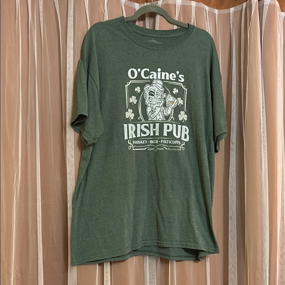 Vintage Green Irish Pub T-Shirt - Size XL